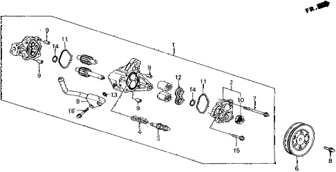 1989 accord DX 2 DOOR 5MT P.S. PUMP COMPONENTS diagram 1989 accord DX 2 DOOR 5MT P.S. PUMP COMPONENTS diagram