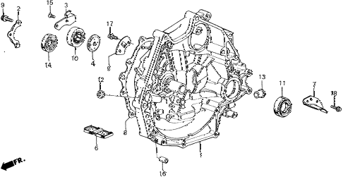 1989 accord LXI 2 DOOR 5MT MT CLUTCH HOUSING diagram 1989 accord LXI 2 DOOR 5MT MT CLUTCH HOUSING diagram