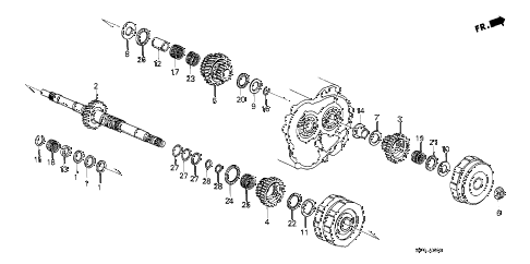1988 crx DX 2 DOOR 4AT AT MAINSHAFT diagram 1988 crx DX 2 DOOR 4AT AT MAINSHAFT diagram