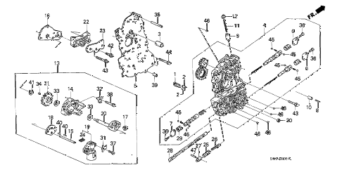 1988 crx DX 2 DOOR 4AT AT MAIN VALVE BODY diagram 1988 crx DX 2 DOOR 4AT AT MAIN VALVE BODY diagram