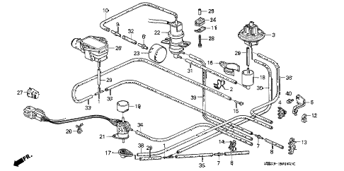 1989 crx HF 2 DOOR 5MT CONTROL BOX TUBING diagram 1989 crx HF 2 DOOR 5MT CONTROL BOX TUBING diagram