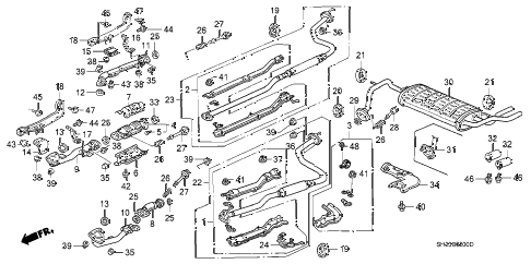 1990 crx HF 2 DOOR 5MT EXHAUST SYSTEM diagram 1990 crx HF 2 DOOR 5MT EXHAUST SYSTEM diagram