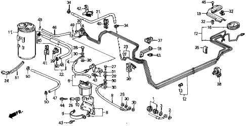 1989 crx HF 2 DOOR 5MT FUEL PIPE diagram 1989 crx HF 2 DOOR 5MT FUEL PIPE diagram