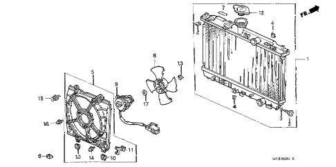 1988 crx SI 2 DOOR 5MT RADIATOR (TOYO) diagram 1988 crx SI 2 DOOR 5MT RADIATOR (TOYO) diagram