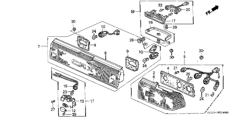 1989 crx HF 2 DOOR 5MT TAILLIGHT diagram 1989 crx HF 2 DOOR 5MT TAILLIGHT diagram