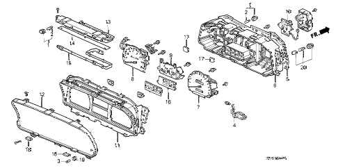 1988 crx DX 2 DOOR 4AT METER COMPONENTS (DENSO) diagram 1988 crx DX 2 DOOR 4AT METER COMPONENTS (DENSO) diagram