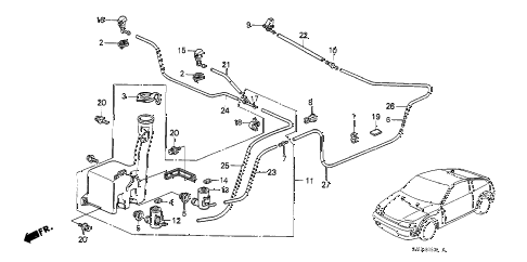 1989 crx DX 2 DOOR 4AT WINDSHIELD WASHER diagram 1989 crx DX 2 DOOR 4AT WINDSHIELD WASHER diagram