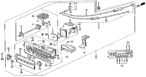 1989 crx HF 2 DOOR 5MT HEATER CONTROL diagram 1989 crx HF 2 DOOR 5MT HEATER CONTROL diagram