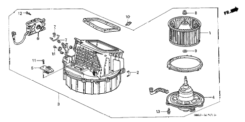 1988 crx HF 2 DOOR 5MT HEATER BLOWER diagram 1988 crx HF 2 DOOR 5MT HEATER BLOWER diagram