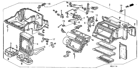 1988 crx HF 2 DOOR 5MT HEATER UNIT diagram 1988 crx HF 2 DOOR 5MT HEATER UNIT diagram
