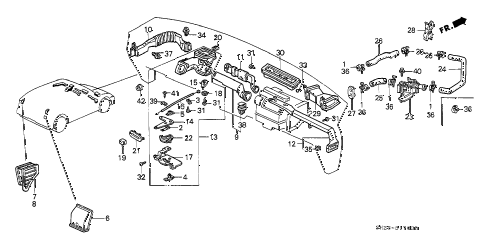 1988 crx SI 2 DOOR 5MT WATER VALVE - DUCT diagram 1988 crx SI 2 DOOR 5MT WATER VALVE - DUCT diagram
