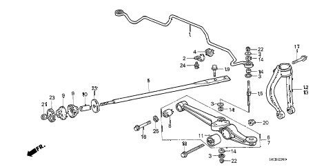 1990 crx HF 2 DOOR 5MT FRONT LOWER ARM diagram 1990 crx HF 2 DOOR 5MT FRONT LOWER ARM diagram