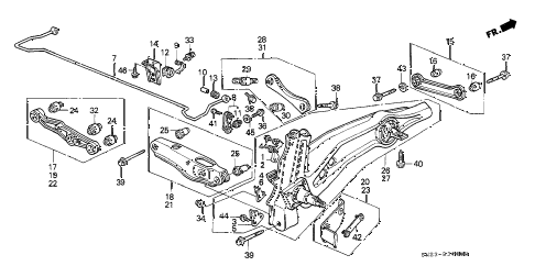 1989 crx HF 2 DOOR 5MT REAR LOWER ARM diagram 1989 crx HF 2 DOOR 5MT REAR LOWER ARM diagram