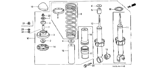 1989 crx DX 2 DOOR 5MT REAR SHOCK ABSORBER diagram 1989 crx DX 2 DOOR 5MT REAR SHOCK ABSORBER diagram