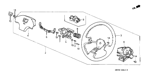 1991 crx SI 2 DOOR 5MT STEERING WHEEL (2) diagram 1991 crx SI 2 DOOR 5MT STEERING WHEEL (2) diagram
