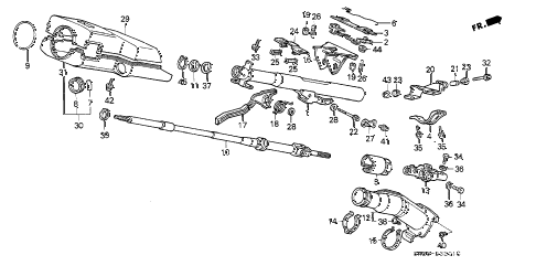 1989 crx DX 2 DOOR 4AT STEERING COLUMN (2) diagram 1989 crx DX 2 DOOR 4AT STEERING COLUMN (2) diagram