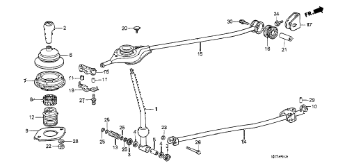 1988 crx HF 2 DOOR 5MT SHIFT LEVER diagram 1988 crx HF 2 DOOR 5MT SHIFT LEVER diagram