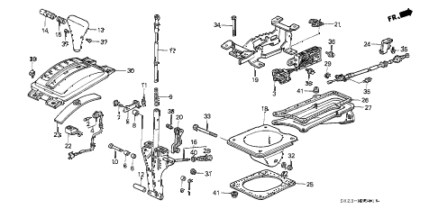 1988 crx DX 2 DOOR 4AT SELECT LEVER (1) diagram 1988 crx DX 2 DOOR 4AT SELECT LEVER (1) diagram