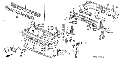 1991 crx SI 2 DOOR 5MT BUMPER diagram 1991 crx SI 2 DOOR 5MT BUMPER diagram