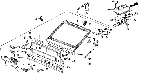 1990 crx HF 2 DOOR 5MT TAILGATE diagram 1990 crx HF 2 DOOR 5MT TAILGATE diagram