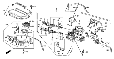 1989 crx DX 2 DOOR 4AT THROTTLE BODY (1) diagram 1989 crx DX 2 DOOR 4AT THROTTLE BODY (1) diagram