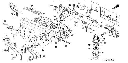 1988 crx HF 2 DOOR 5MT INTAKE MANIFOLD (2) diagram 1988 crx HF 2 DOOR 5MT INTAKE MANIFOLD (2) diagram