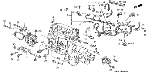 1990 Honda engine illustration #1