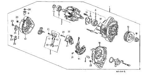 1989 crx DX 2 DOOR 4AT ALTERNATOR (DENSO) diagram 1989 crx DX 2 DOOR 4AT ALTERNATOR (DENSO) diagram