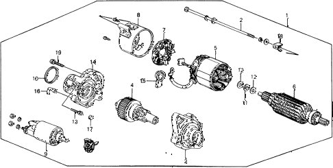 1989 crx SI 2 DOOR 5MT STARTER MOTOR (MITSUBA) diagram 1989 crx SI 2 DOOR 5MT STARTER MOTOR (MITSUBA) diagram