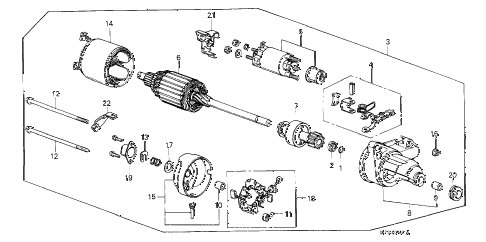 1989 crx HF 2 DOOR 5MT STARTER MOTOR (DENSO) (2) diagram 1989 crx HF 2 DOOR 5MT STARTER MOTOR (DENSO) (2) diagram