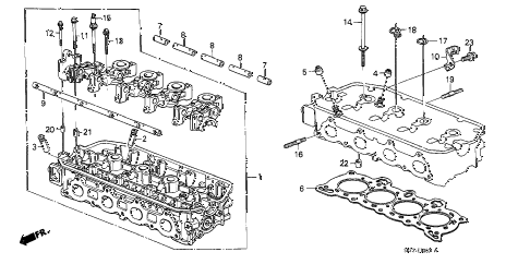 1989 crx DX 2 DOOR 4AT CYLINDER HEAD diagram 1989 crx DX 2 DOOR 4AT CYLINDER HEAD diagram