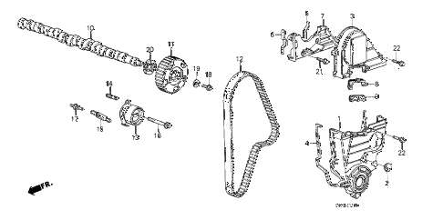 1989 crx SI 2 DOOR 5MT CAMSHAFT - TIMING BELT diagram 1989 crx SI 2 DOOR 5MT CAMSHAFT - TIMING BELT diagram