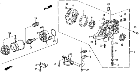 1989 crx DX 2 DOOR 5MT OIL PUMP - OIL STRAINER diagram 1989 crx DX 2 DOOR 5MT OIL PUMP - OIL STRAINER diagram
