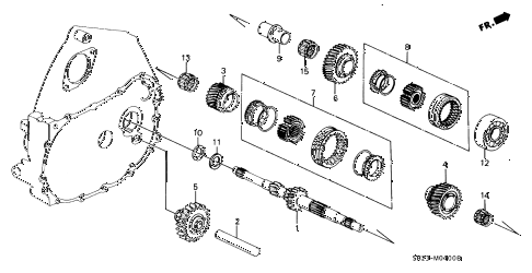 1990 crx HF 2 DOOR 5MT MT MAINSHAFT diagram 1990 crx HF 2 DOOR 5MT MT MAINSHAFT diagram