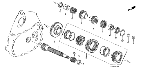 1989 crx DX 2 DOOR 5MT MT COUNTERSHAFT diagram 1989 crx DX 2 DOOR 5MT MT COUNTERSHAFT diagram