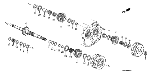 1990 civic DX 3 DOOR 4AT AT MAINSHAFT diagram 1990 civic DX 3 DOOR 4AT AT MAINSHAFT diagram