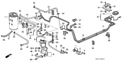 1990 civic DX 3 DOOR 4AT FUEL PIPE diagram 1990 civic DX 3 DOOR 4AT FUEL PIPE diagram