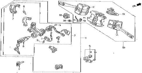 1989 civic STD 3 DOOR 4MT COMBINATION SWITCH diagram 1989 civic STD 3 DOOR 4MT COMBINATION SWITCH diagram