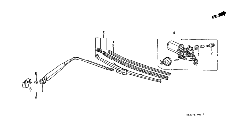 1989 civic DX 3 DOOR 5MT REAR WIPER diagram 1989 civic DX 3 DOOR 5MT REAR WIPER diagram