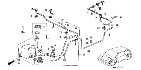 1989 civic DX 3 DOOR 5MT WINDSHIELD WASHER diagram 1989 civic DX 3 DOOR 5MT WINDSHIELD WASHER diagram