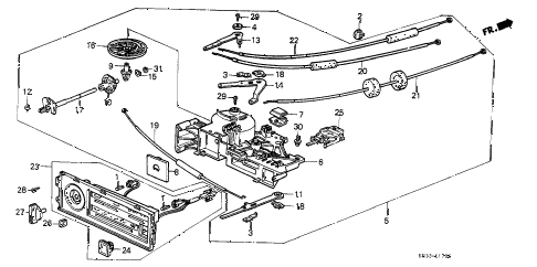 1990 civic STD 3 DOOR 4MT HEATER CONTROL diagram 1990 civic STD 3 DOOR 4MT HEATER CONTROL diagram