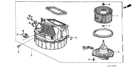 1988 civic STD 3 DOOR 4MT HEATER BLOWER diagram 1988 civic STD 3 DOOR 4MT HEATER BLOWER diagram