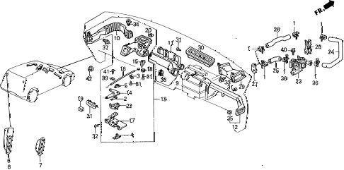 1990 civic STD 3 DOOR 4MT WATER VALVE - DUCT diagram 1990 civic STD 3 DOOR 4MT WATER VALVE - DUCT diagram