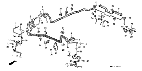 1991 civic DX 3 DOOR 5MT BRAKE LINES diagram 1991 civic DX 3 DOOR 5MT BRAKE LINES diagram