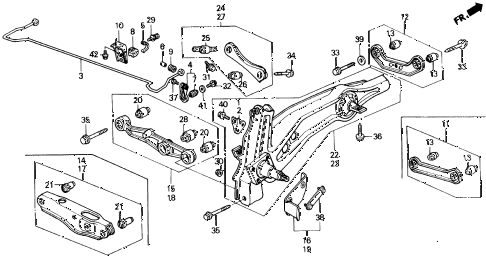 1991 civic STD 3 DOOR 4MT REAR LOWER ARM diagram 1991 civic STD 3 DOOR 4MT REAR LOWER ARM diagram