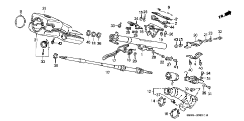 1990 civic DX 3 DOOR 5MT STEERING COLUMN (TILT) diagram 1990 civic DX 3 DOOR 5MT STEERING COLUMN (TILT) diagram