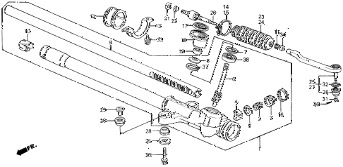 1989 civic DX 3 DOOR 5MT STEERING GEAR BOX diagram 1989 civic DX 3 DOOR 5MT STEERING GEAR BOX diagram