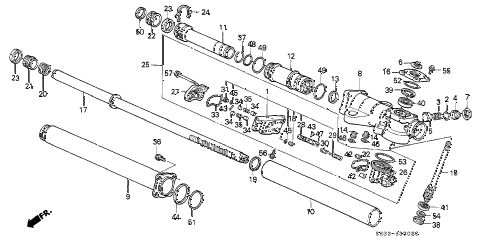 1990 civic DX 3 DOOR 4AT P.S. GEAR BOX COMPONENTS diagram 1990 civic DX 3 DOOR 4AT P.S. GEAR BOX COMPONENTS diagram