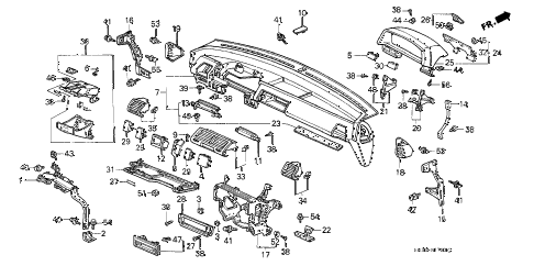 1991 civic DX 3 DOOR 5MT INSTRUMENT PANEL diagram 1991 civic DX 3 DOOR 5MT INSTRUMENT PANEL diagram