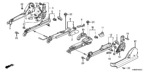 1990 civic SI 3 DOOR 5MT FRONT SEAT COMPONENTS (2) diagram 1990 civic SI 3 DOOR 5MT FRONT SEAT COMPONENTS (2) diagram